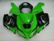 Best 2005-2006 Green White Black Kawasaki ZX6R Motorcyle Fairings