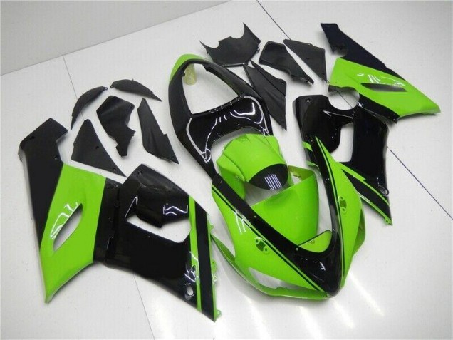Best 2005-2006 Green Black Kawasaki ZX6R Motor Fairings Best 2005-2006 Green Black Kawasaki ZX6R Motor Fairings