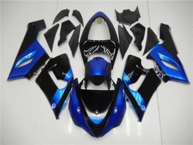 Best 2005-2006 Blue Black Kawasaki ZX6R Motorcycle Fairing Kits