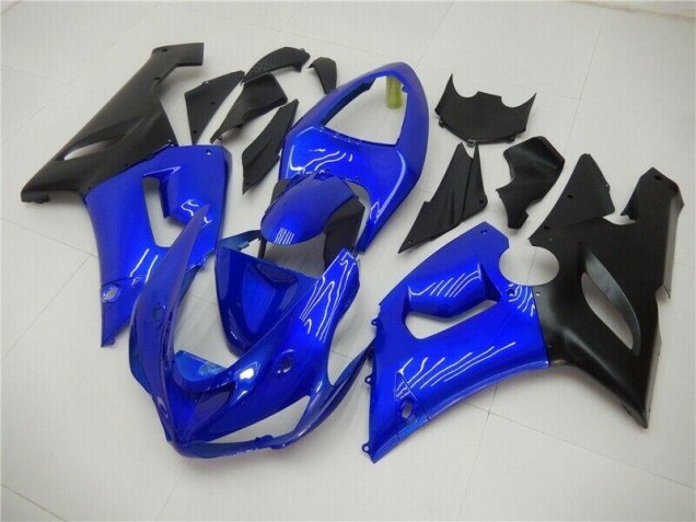 Best 2005-2006 Blue Kawasaki ZX6R Bike Fairings Best 2005-2006 Blue Kawasaki ZX6R Bike Fairings