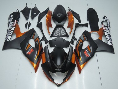 Best 2005-2006 Brown and Matte Black Suzuki GSXR 1000 Replacement Motorcycle Fairings