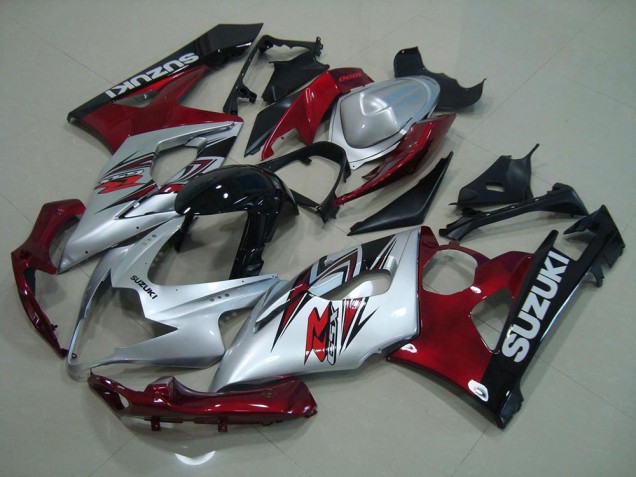 Best 2005-2006 Silver Red Suzuki GSXR 1000 Bike Fairings Best 2005-2006 Silver Red Suzuki GSXR 1000 Bike Fairings