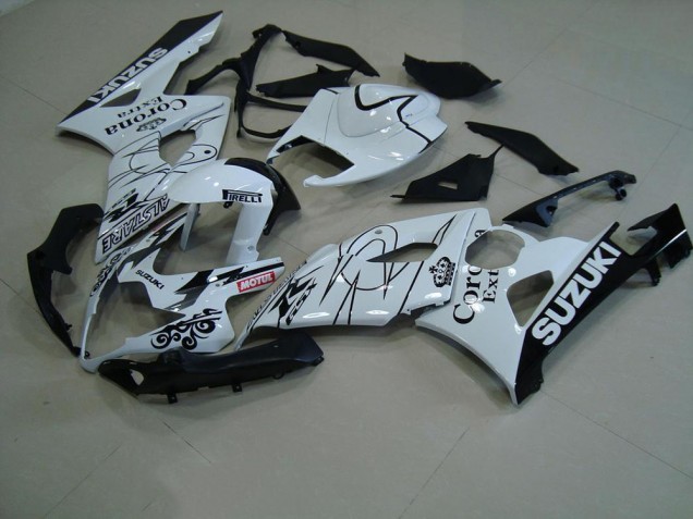Best 2005-2006 White Corona Suzuki GSXR 1000 Motorcycle Replacement Fairings Best 2005-2006 White Corona Suzuki GSXR 1000 Motorcycle Replacement Fairings