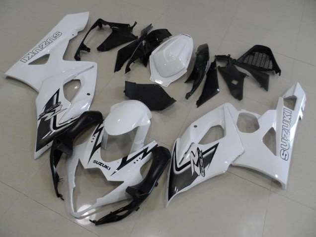 Best 2005-2006 White and Black Suzuki GSXR 1000 Motorcyle Fairings