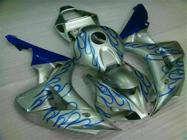 Best 2006-2007 Blue Flame Silver Honda CBR1000RR Motorcycle Fairing Kits Best 2006-2007 Blue Flame Silver Honda CBR1000RR Motorcycle Fairing Kits