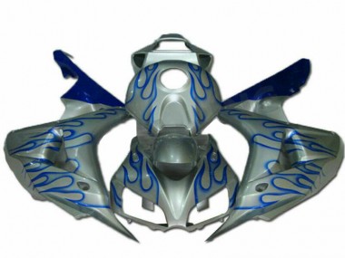 Best 2006-2007 Blue Flame Silver Honda CBR1000RR Motorcycle Fairing Kits