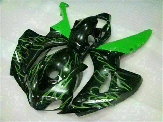 Best 2006-2007 Green Flame Black Honda CBR1000RR Moto Fairings Best 2006-2007 Green Flame Black Honda CBR1000RR Moto Fairings