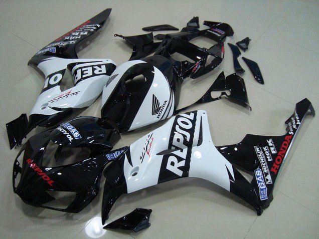 Best 2006-2007 Black White Repsol Honda CBR1000RR Motorcycle Replacement Fairings Best 2006-2007 Black White Repsol Honda CBR1000RR Motorcycle Replacement Fairings