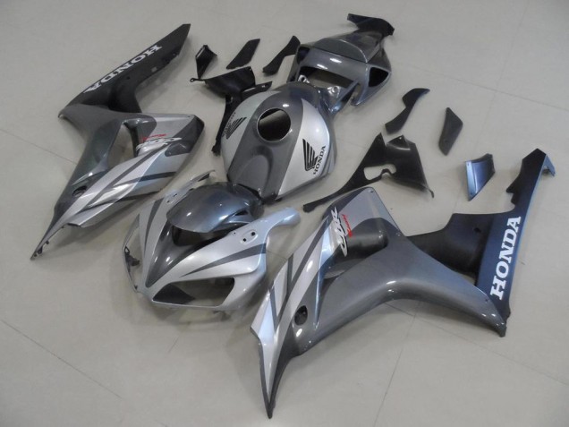 Best 2006-2007 Grey Silver and Matte Black Honda CBR1000RR Motor Fairings Best 2006-2007 Grey Silver and Matte Black Honda CBR1000RR Motor Fairings
