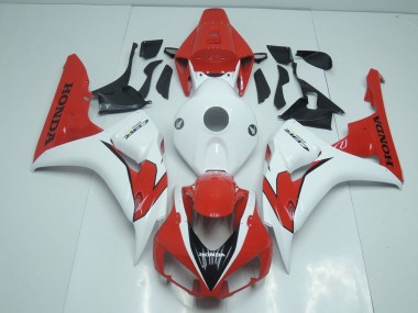 Best 2006-2007 Orange Red and White Honda CBR1000RR Moto Fairings