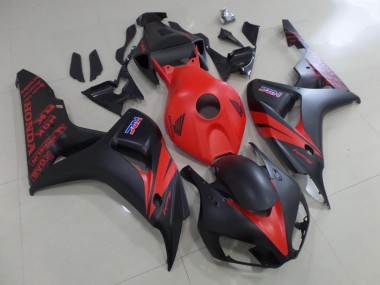 Best 2006-2007 Red and Matte Black Honda CBR1000RR Motor Fairings