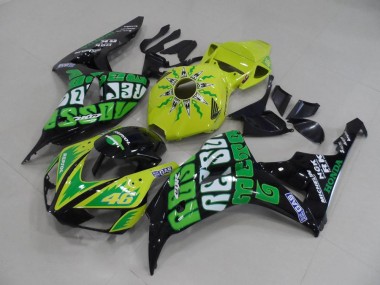 Best 2006-2007 Yellow Green Rossi Honda CBR1000RR Motor Fairings