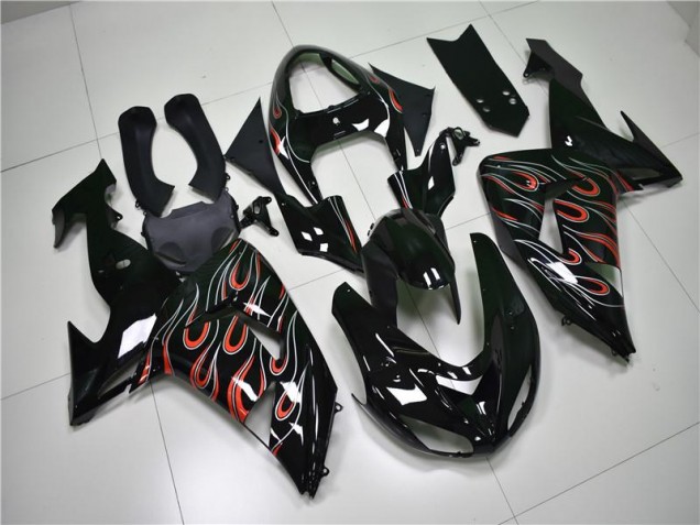 Best 2006-2007 Black Grey Red Kawasaki ZX10R Motorbike Fairing Best 2006-2007 Black Grey Red Kawasaki ZX10R Motorbike Fairing