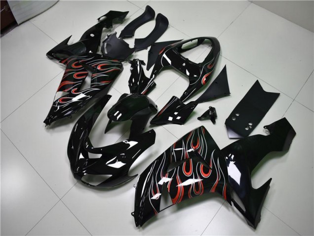 Best 2006-2007 Black Grey Red Kawasaki ZX10R Motorbike Fairing Best 2006-2007 Black Grey Red Kawasaki ZX10R Motorbike Fairing