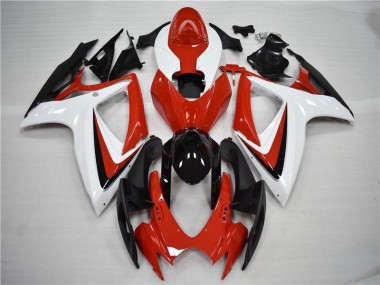 Best 2006-2007 Red Black Suzuki GSXR 600/750 Motorcycle Fairings Kits