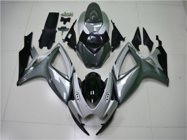 Best 2006-2007 Silver Grey Suzuki GSXR 600/750 Motorcycle Replacement Fairings