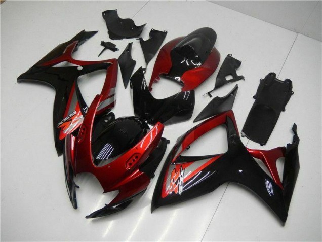 Best 2006-2007 Red Black Suzuki GSXR 600/750 Motor Bike Fairings Best 2006-2007 Red Black Suzuki GSXR 600/750 Motor Bike Fairings