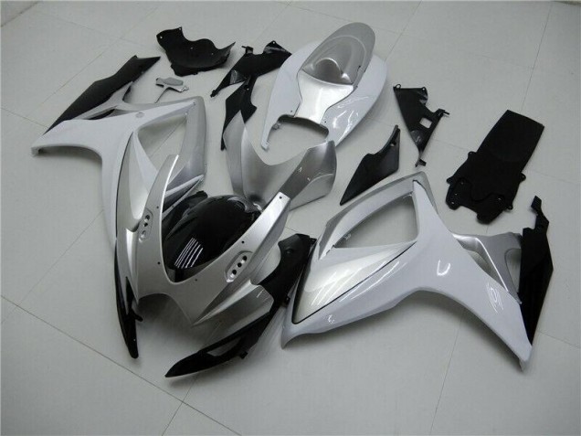 Best 2006-2007 Silver Suzuki GSXR 600/750 Motorcycle Fairings Kits Best 2006-2007 Silver Suzuki GSXR 600/750 Motorcycle Fairings Kits