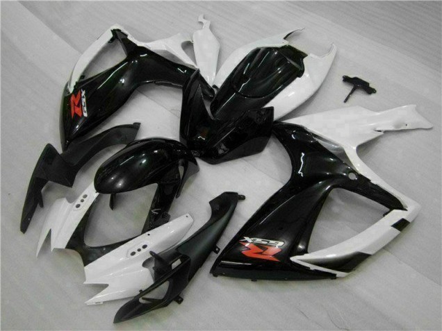 Best 2006-2007 White Black Suzuki GSXR 600/750 Motorcycle Fairings Kit Best 2006-2007 White Black Suzuki GSXR 600/750 Motorcycle Fairings Kit