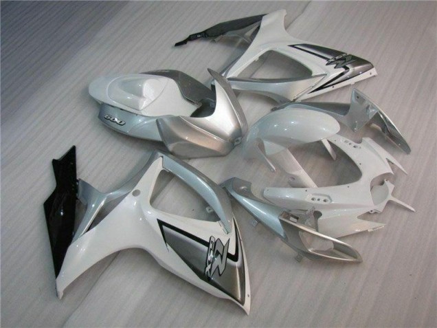 Best 2006-2007 White Silver Suzuki GSXR 600/750 Bike Fairings Best 2006-2007 White Silver Suzuki GSXR 600/750 Bike Fairings