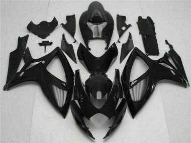 Best 2006-2007 Black Suzuki GSXR 600/750 Bike Fairing Kit