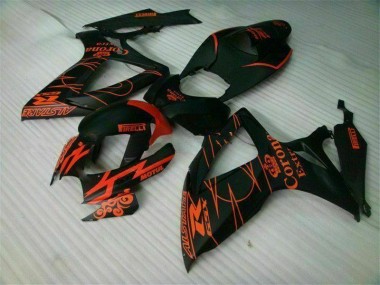 Best 2006-2007 Black Suzuki GSXR 600/750 Motorcycle Fairings Kits