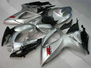 Best 2006-2007 Silver Suzuki GSXR 600/750 Motorcyle Fairings