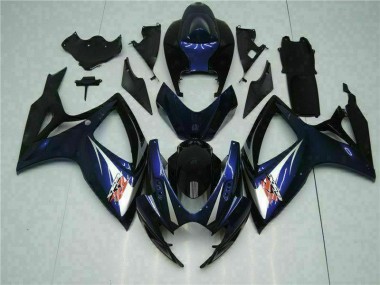 Best 2006-2007 Black Blue Suzuki GSXR 600/750 Bike Fairings