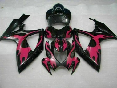 Best 2006-2007 Black Suzuki GSXR 600/750 Bike Fairing Kit & Bodywork