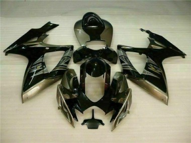 Best 2006-2007 Black Grey Suzuki GSXR 600/750 Motorcycle Replacement Fairings
