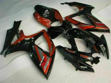 Best 2006-2007 Black Red Suzuki GSXR 600/750 Motorcyle Fairings