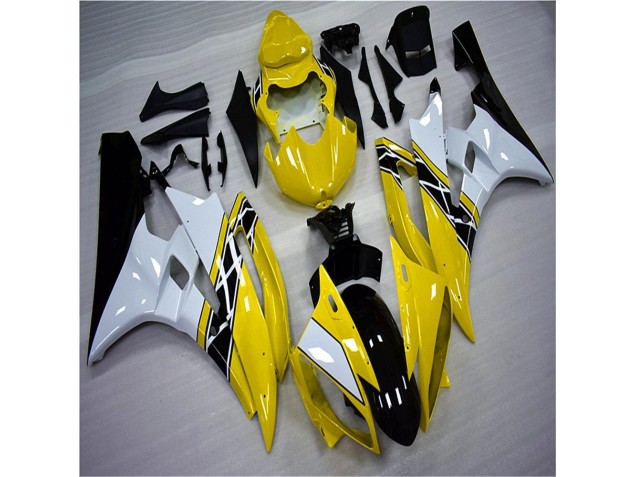 Best 2006-2007 Yellow White Black Yamaha YZF R6 Motorbike Fairing Kits Best 2006-2007 Yellow White Black Yamaha YZF R6 Motorbike Fairing Kits