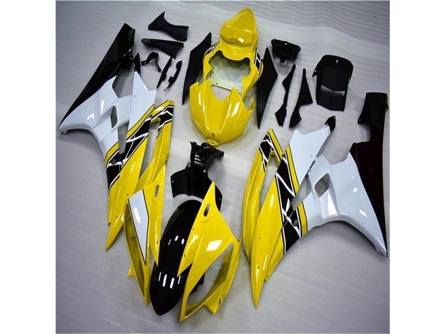 Best 2006-2007 Yellow White Black Yamaha YZF R6 Motorbike Fairing Kits Best 2006-2007 Yellow White Black Yamaha YZF R6 Motorbike Fairing Kits