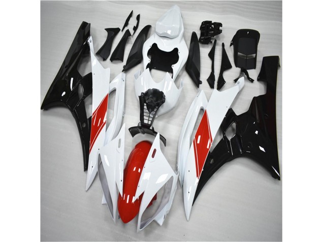 Best 2006-2007 Red White Black Yamaha YZF R6 Moto Fairings Best 2006-2007 Red White Black Yamaha YZF R6 Moto Fairings