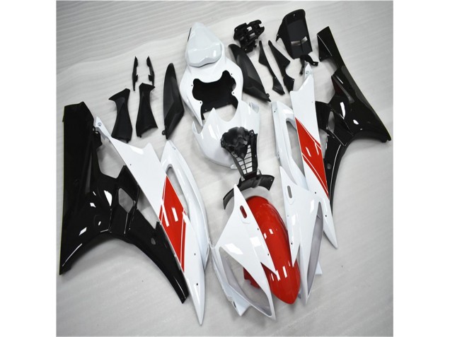 Best 2006-2007 Red White Black Yamaha YZF R6 Moto Fairings Best 2006-2007 Red White Black Yamaha YZF R6 Moto Fairings