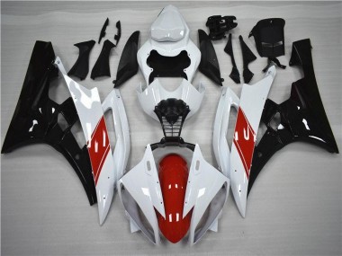 Best 2006-2007 Red White Black Yamaha YZF R6 Moto Fairings