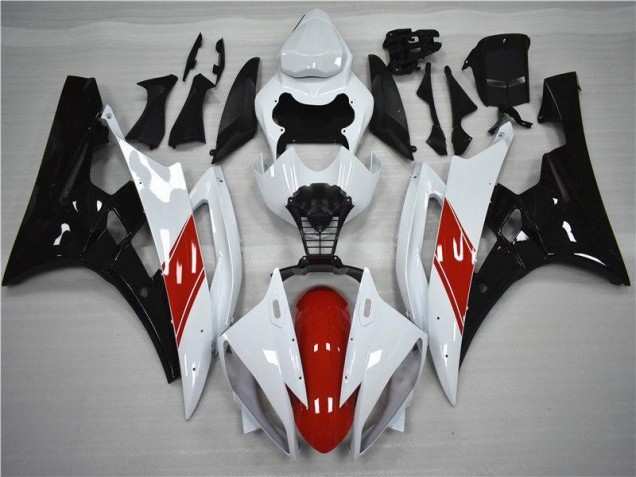 Best 2006-2007 Red White Black Yamaha YZF R6 Moto Fairings Best 2006-2007 Red White Black Yamaha YZF R6 Moto Fairings