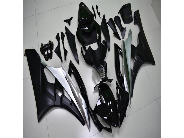 Best 2006-2007 Silver Black Yamaha YZF R6 Bike Fairing
