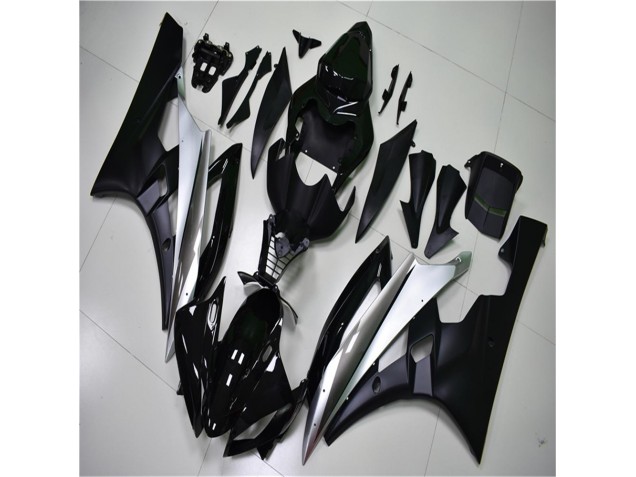 Best 2006-2007 Silver Black Yamaha YZF R6 Bike Fairing
