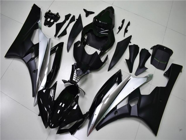 Best 2006-2007 Silver Black Yamaha YZF R6 Bike Fairing