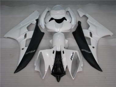 Best 2006-2007 White Black Yamaha YZF R6 Motorcycle Bodywork