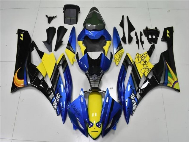 Best 2006-2007 Blue Shark Yamaha YZF R6 Motorcycle Fairings Kits
