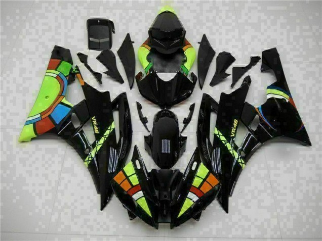Best 2006-2007 Black Yamaha YZF R6 Motorcycle Replacement Fairings Best 2006-2007 Black Yamaha YZF R6 Motorcycle Replacement Fairings