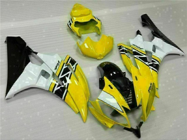 Best 2006-2007 Yellow White Black Yamaha YZF R6 Motorcylce Fairings