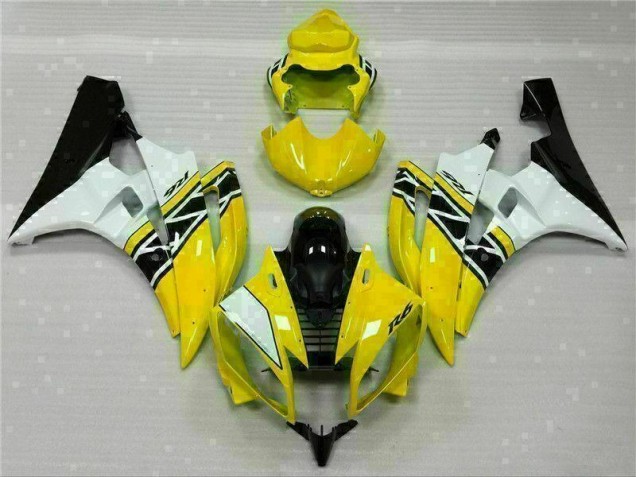 Best 2006-2007 Yellow White Black Yamaha YZF R6 Motorcylce Fairings