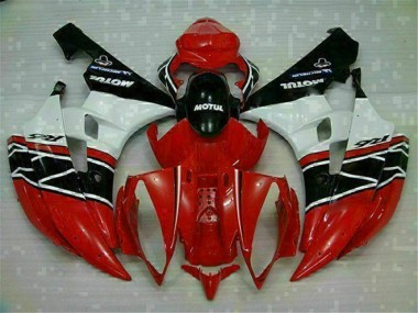 Best 2006-2007 Red White Yamaha YZF R6 Motorcycle Fairings