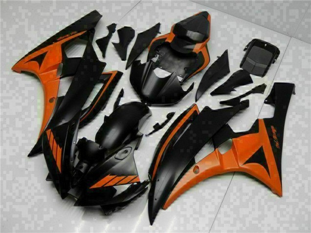 Best 2006-2007 Orange Black Yamaha YZF R6 Bike Fairing