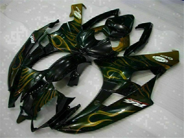 Best 2006-2007 Black Yamaha YZF R6 Bike Fairing Kit