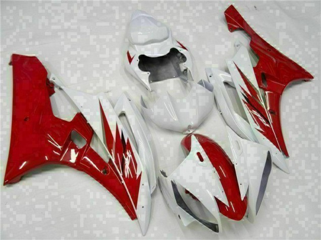 Best 2006-2007 Red White Yamaha YZF R6 Motorcycle Bodywork Best 2006-2007 Red White Yamaha YZF R6 Motorcycle Bodywork