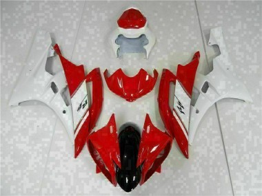 Best 2006-2007 Red White Yamaha YZF R6 Motorcyle Fairings